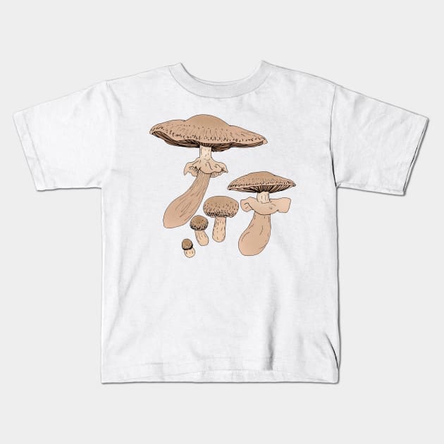 Agaricus subrufescens Kids T-Shirt by Stanton